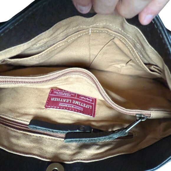 Duluth Trading Lifetime Leather Saddle Bag Item 92050 Black - Picture 12 of 12